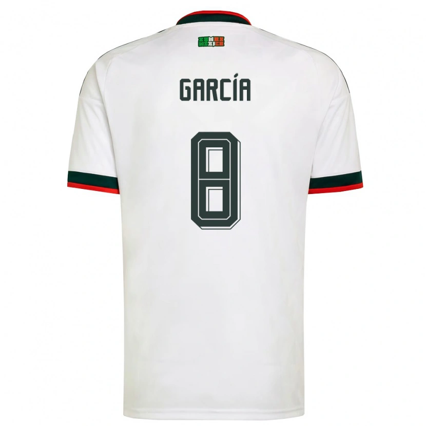 Danxen Dámské Mexiko Gael García #8 Bílá Vínová Zelená Daleko Hráčské Dresy 26-28 Dres