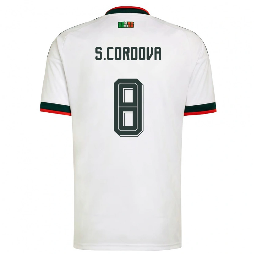 Danxen Dámské Mexiko Sebastian Cordova #8 Bílá Vínová Zelená Daleko Hráčské Dresy 26-28 Dres