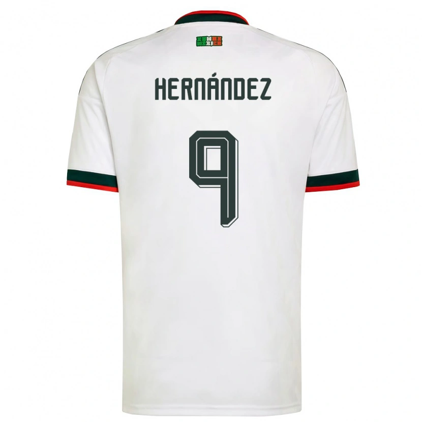 Danxen Dámské Mexiko Jesus Hernandez #9 Bílá Vínová Zelená Daleko Hráčské Dresy 26-28 Dres