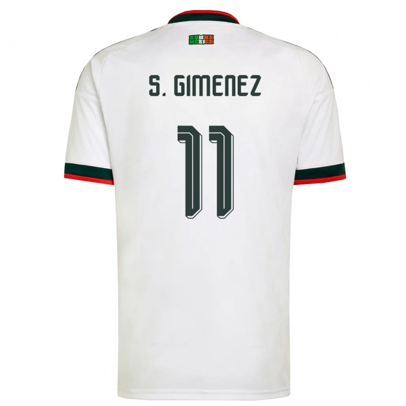 Danxen Dámské Mexiko Santiago Gimenez #11 Bílá Vínová Zelená Daleko Hráčské Dresy 26-28 Dres