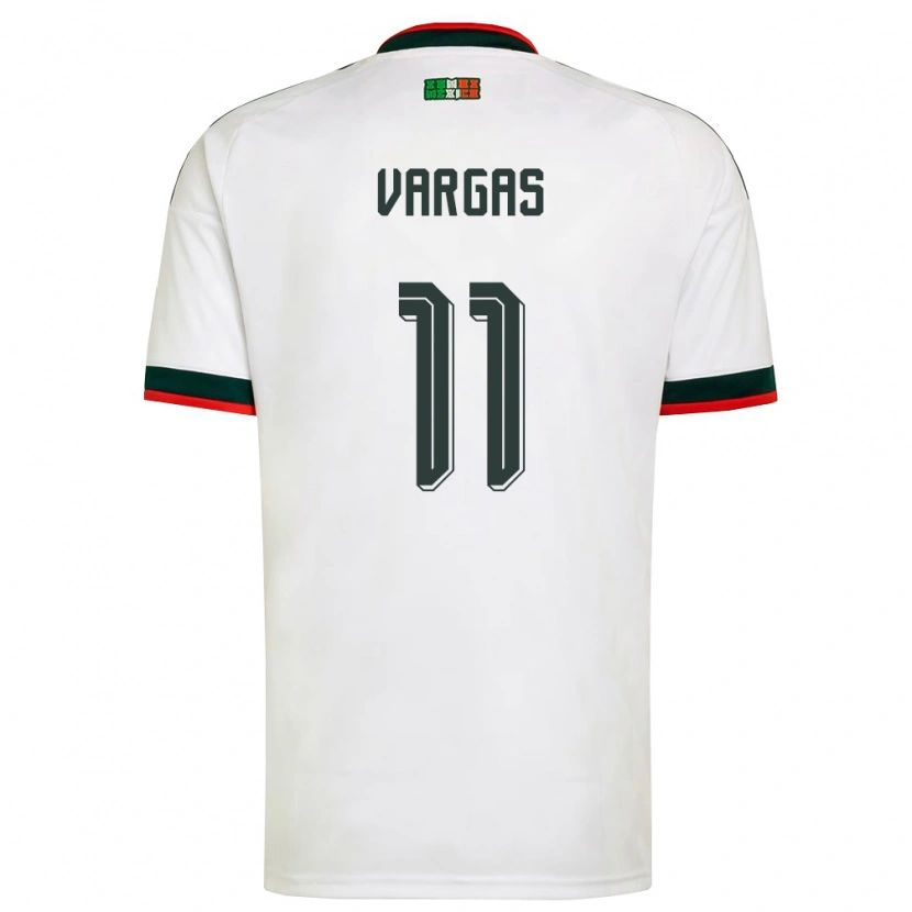 Danxen Dámské Mexiko Uziel Vargas #11 Bílá Vínová Zelená Daleko Hráčské Dresy 26-28 Dres