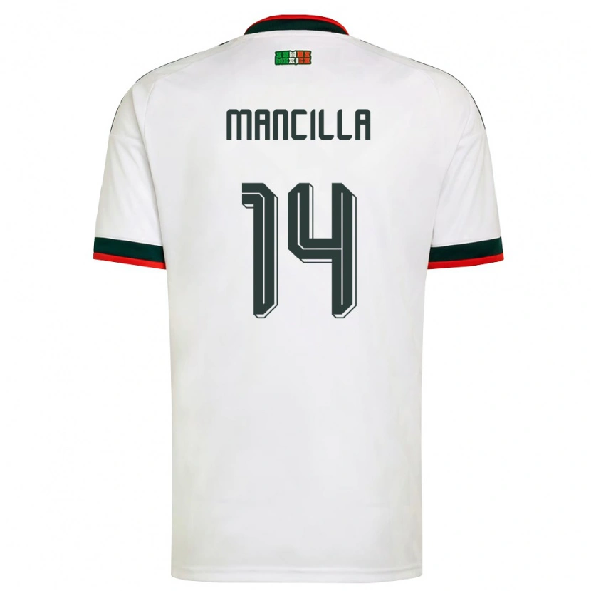Danxen Dámské Mexiko José Mancilla #14 Bílá Vínová Zelená Daleko Hráčské Dresy 26-28 Dres