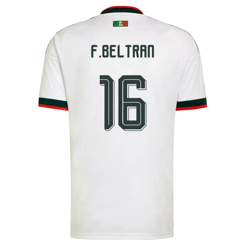 Danxen Dámské Mexiko Fernando Beltran #16 Bílá Vínová Zelená Daleko Hráčské Dresy 26-28 Dres