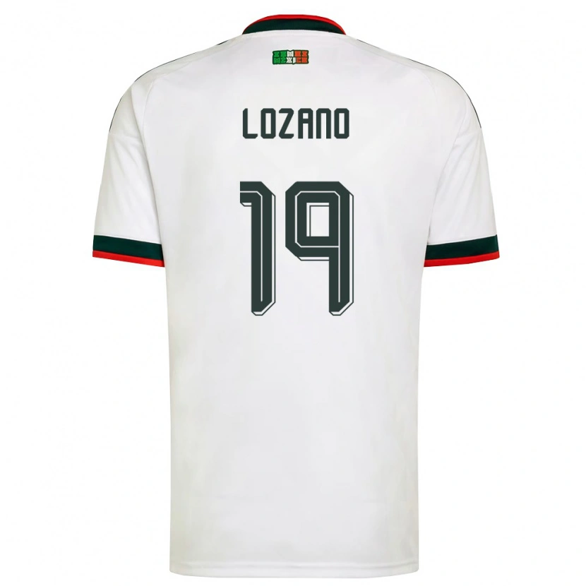 Danxen Dámské Mexiko Esteban Lozano #19 Bílá Vínová Zelená Daleko Hráčské Dresy 26-28 Dres