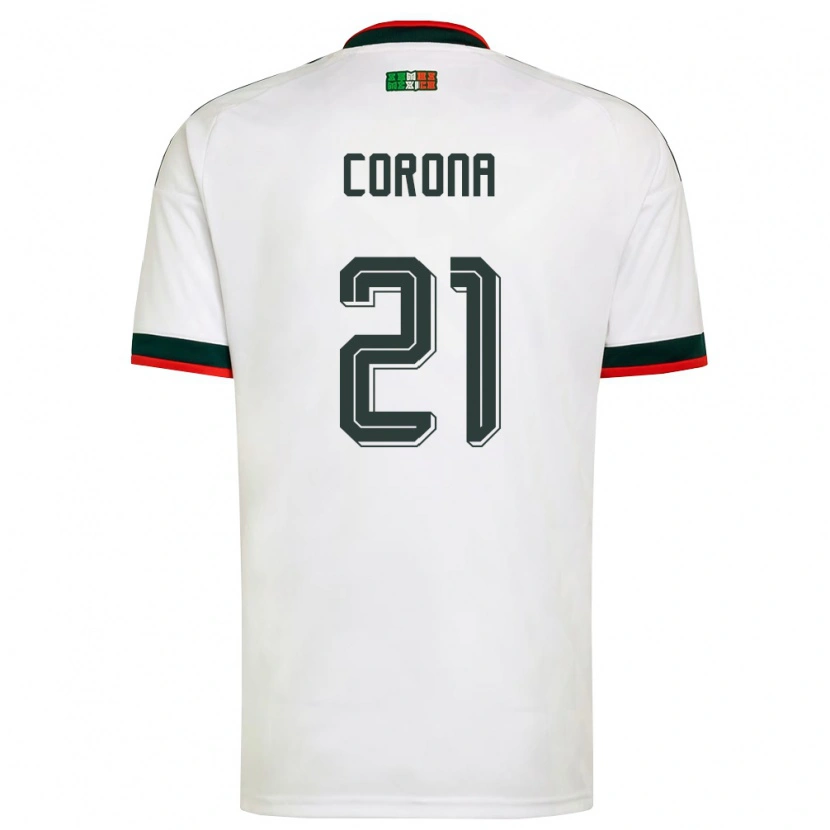 Danxen Dámské Mexiko José Corona #21 Bílá Vínová Zelená Daleko Hráčské Dresy 26-28 Dres