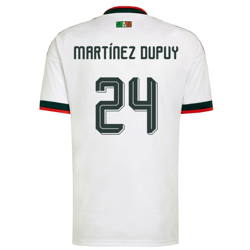 Danxen Dámské Mexiko Luca Martínez Dupuy #24 Bílá Vínová Zelená Daleko Hráčské Dresy 26-28 Dres