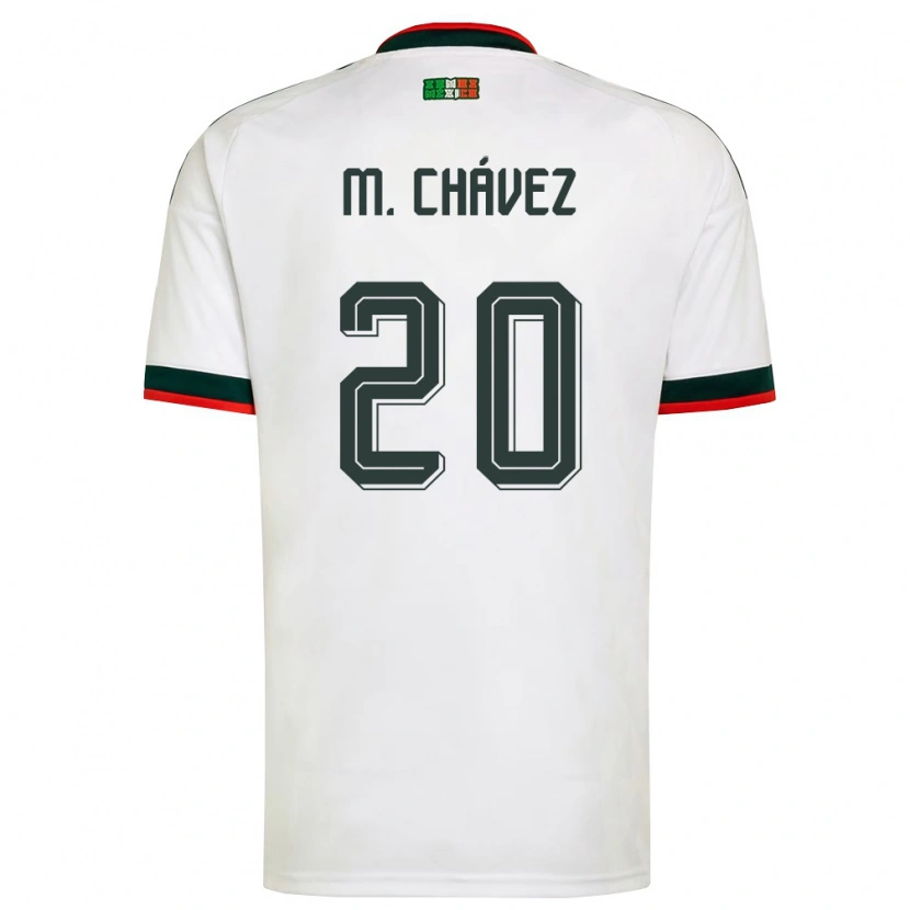 Danxen Dámské Mexiko Mateo Chávez #20 Bílá Vínová Zelená Daleko Hráčské Dresy 26-28 Dres