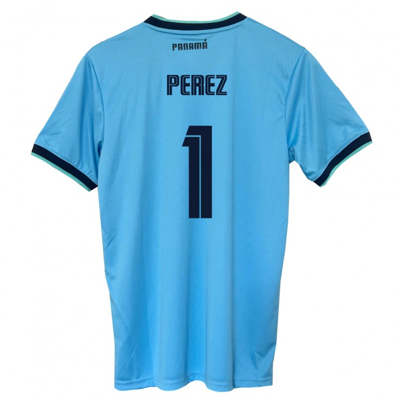 Danxen Dámské Panama Miguel Pérez #1 Nebeská Modrá Černá Daleko Hráčské Dresy 26-28 Dres