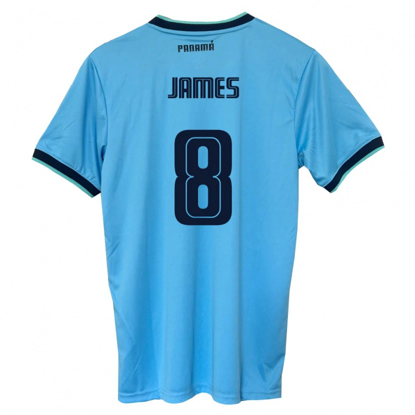 Danxen Dámské Panama Ángel James #8 Nebeská Modrá Černá Daleko Hráčské Dresy 26-28 Dres