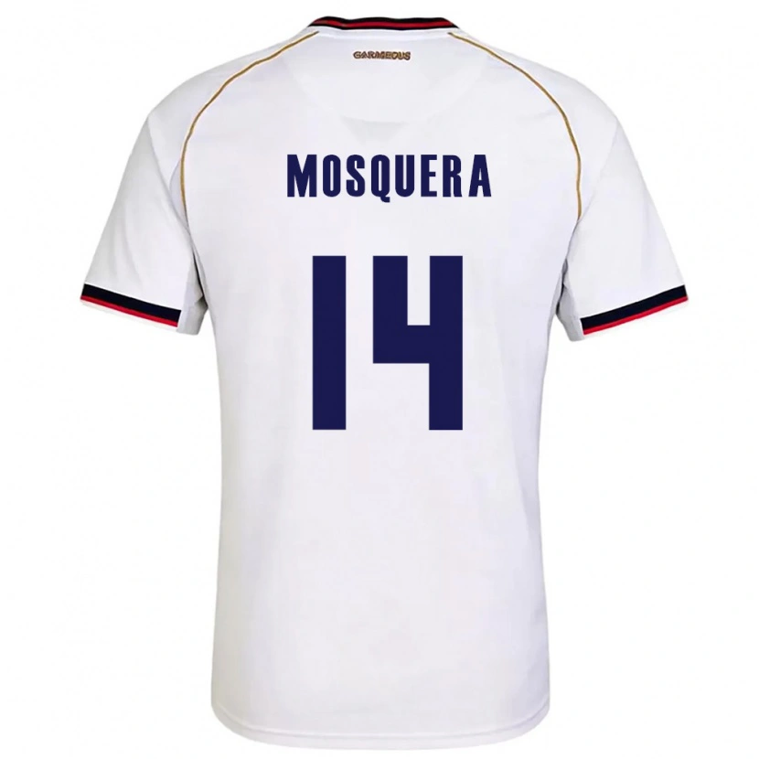 Danxen Dámské Panama Aaron Mosquera #14 Bílá Červená Daleko Hráčské Dresy 26-28 Dres