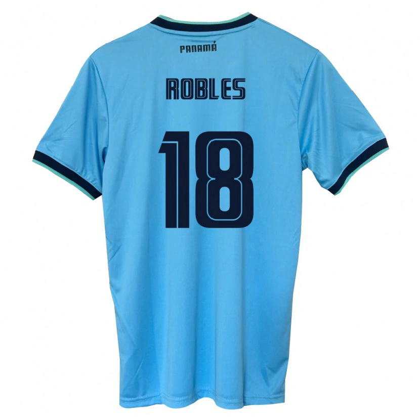 Danxen Dámské Panama Jordan Robles #18 Nebeská Modrá Černá Daleko Hráčské Dresy 26-28 Dres