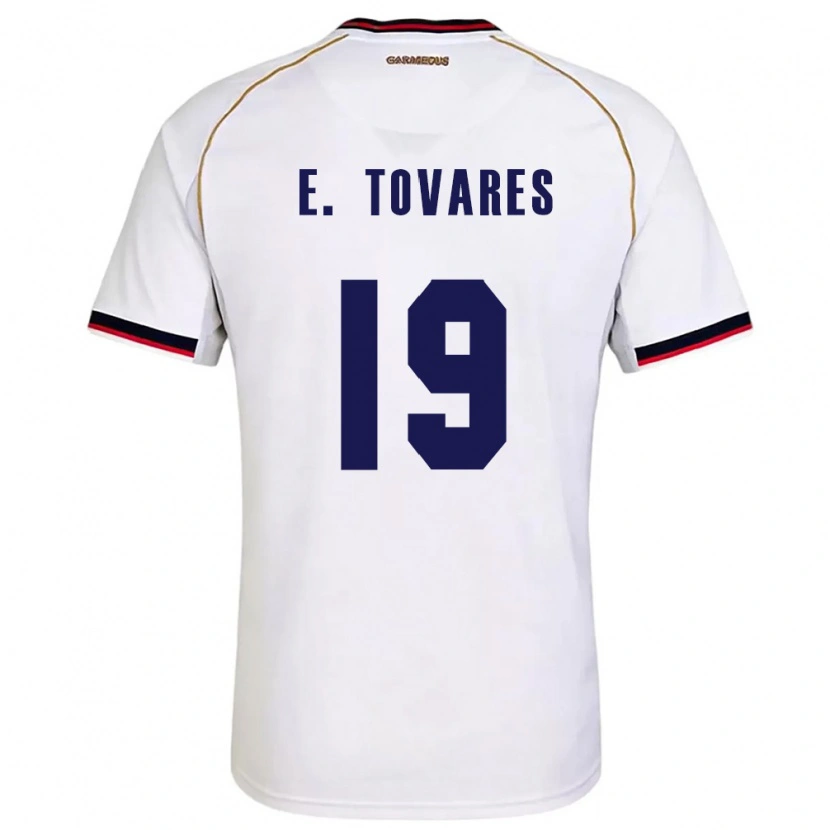 Danxen Dámské Panama Edgardo Tovares #19 Bílá Červená Daleko Hráčské Dresy 26-28 Dres