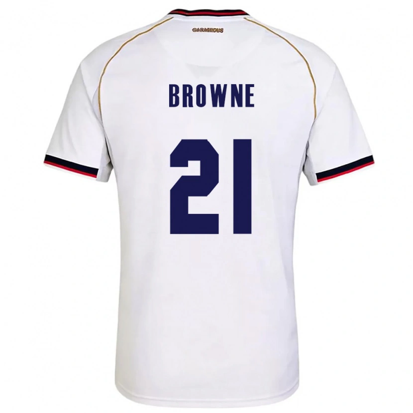 Danxen Dámské Panama Omar Browne #21 Bílá Červená Daleko Hráčské Dresy 26-28 Dres