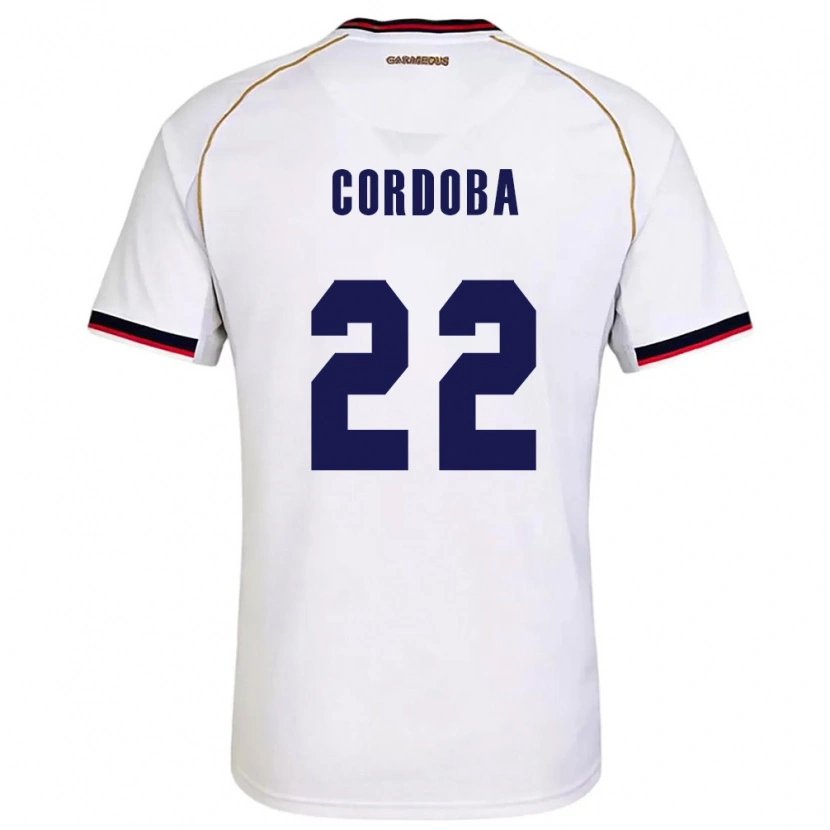 Danxen Dámské Panama Farissa Córdoba #22 Bílá Červená Daleko Hráčské Dresy 26-28 Dres