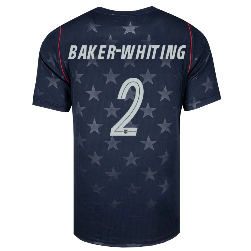 Danxen Dámské Spojené Státy Americké Reed Baker-Whiting #2 Černá Bílá Červená Daleko Hráčské Dresy 26-28 Dres