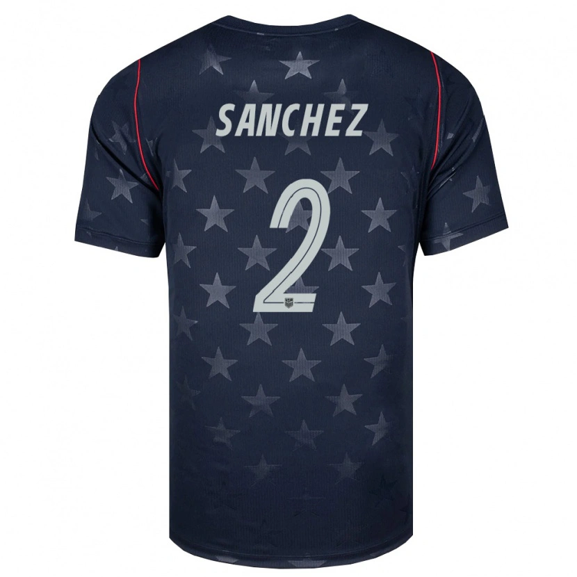 Danxen Dámské Spojené Státy Americké Ashley Sanchez #2 Černá Bílá Červená Daleko Hráčské Dresy 26-28 Dres