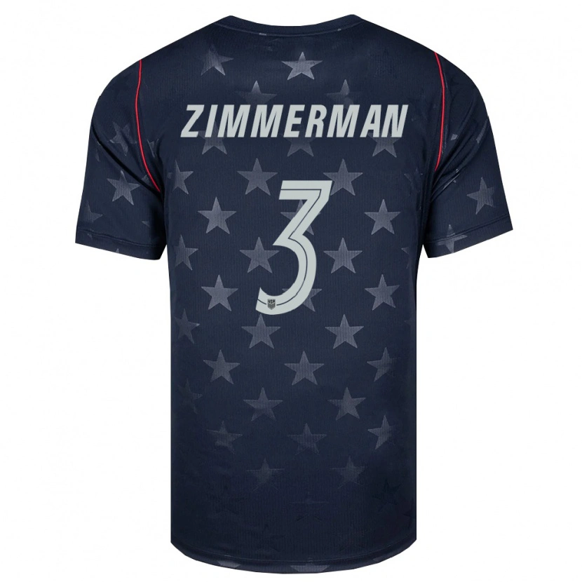 Danxen Dámské Spojené Státy Americké Walker Zimmerman #3 Černá Bílá Červená Daleko Hráčské Dresy 26-28 Dres