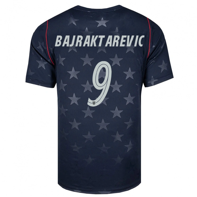 Danxen Dámské Spojené Státy Americké Esmir Bajraktarevic #9 Černá Bílá Červená Daleko Hráčské Dresy 26-28 Dres