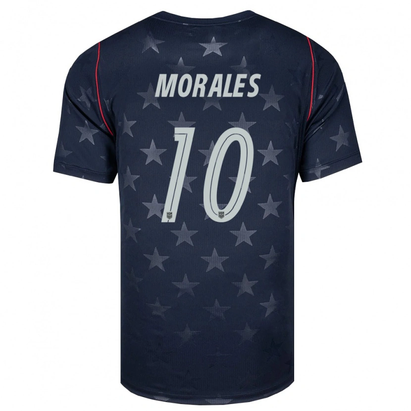 Danxen Dámské Spojené Státy Americké Santiago Morales #10 Černá Bílá Červená Daleko Hráčské Dresy 26-28 Dres