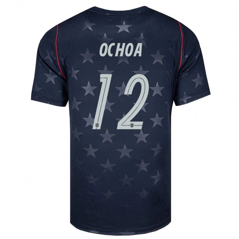 Danxen Dámské Spojené Státy Americké Emmanuel Ochoa #12 Černá Bílá Červená Daleko Hráčské Dresy 26-28 Dres