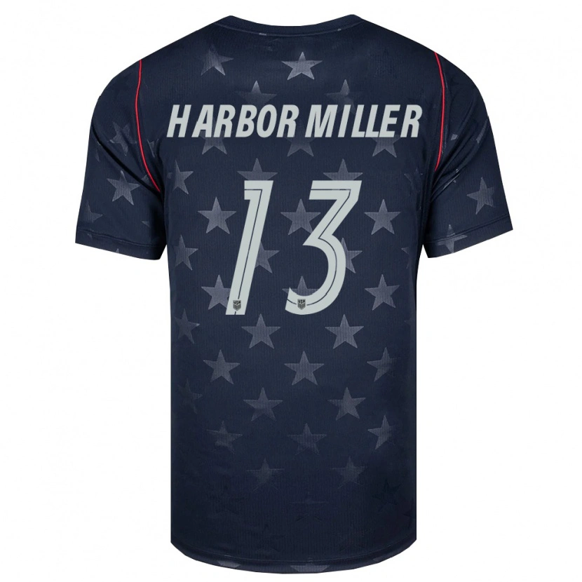 Danxen Dámské Spojené Státy Americké Harbor Miller #13 Černá Bílá Červená Daleko Hráčské Dresy 26-28 Dres