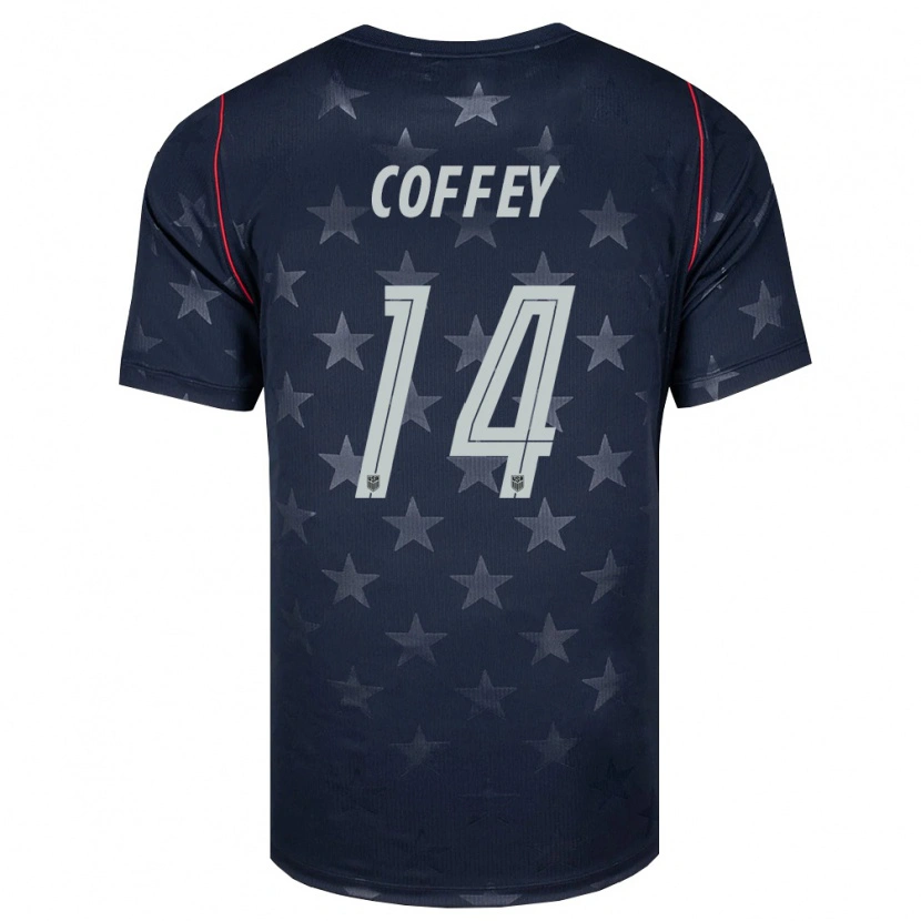 Danxen Dámské Spojené Státy Americké Sam Coffey #14 Černá Bílá Červená Daleko Hráčské Dresy 26-28 Dres