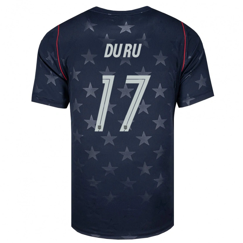 Danxen Dámské Spojené Státy Americké Leo Duru #17 Černá Bílá Červená Daleko Hráčské Dresy 26-28 Dres