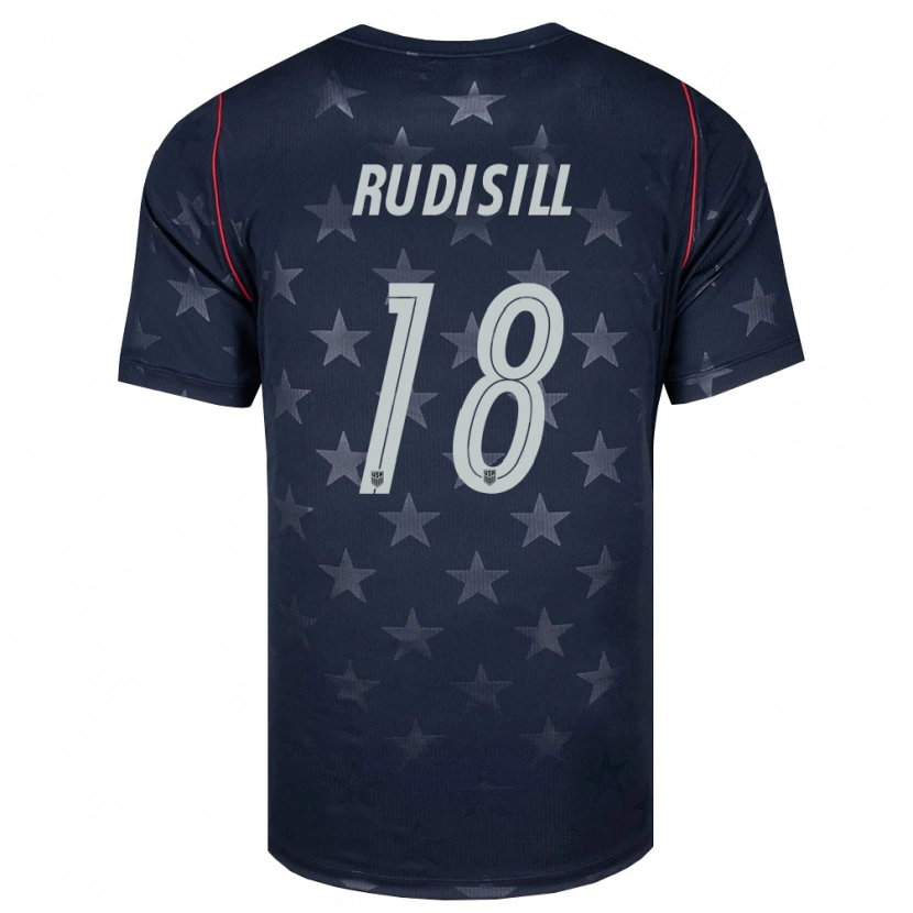 Danxen Dámské Spojené Státy Americké Paulo Rudisill #18 Černá Bílá Červená Daleko Hráčské Dresy 26-28 Dres