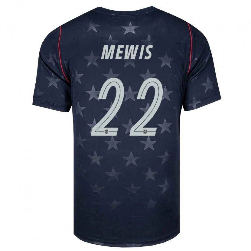 Danxen Dámské Spojené Státy Americké Kristie Mewis #22 Černá Bílá Červená Daleko Hráčské Dresy 26-28 Dres