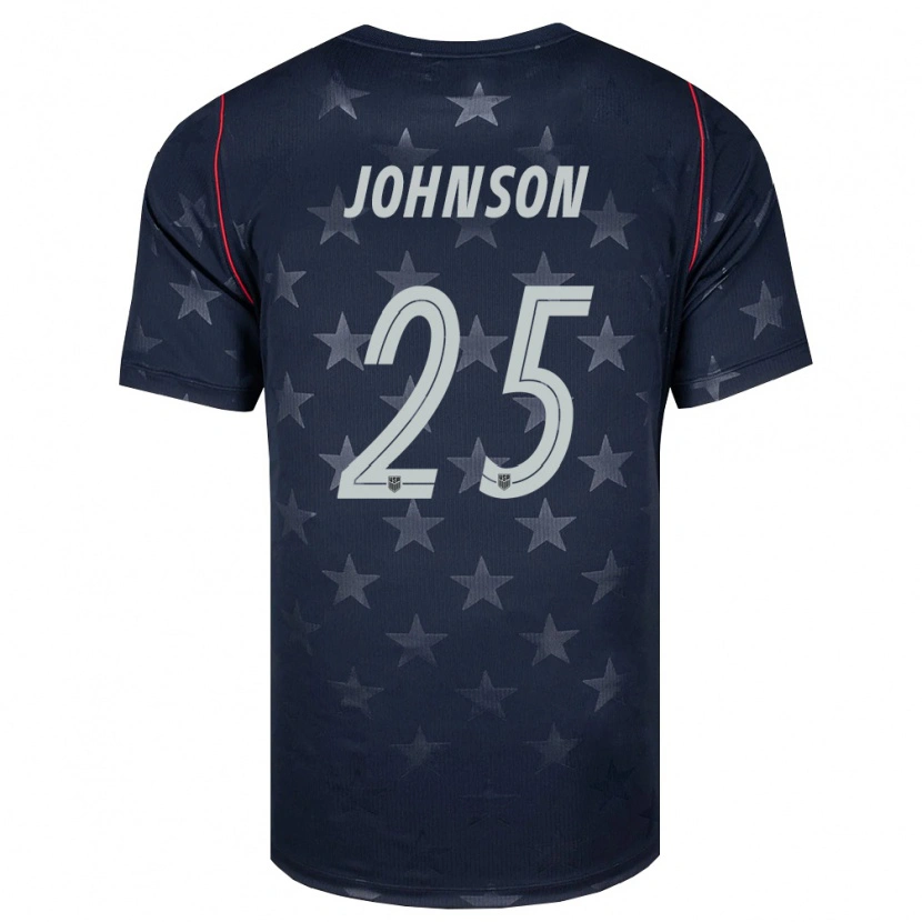 Danxen Dámské Spojené Státy Americké Sean Johnson #25 Černá Bílá Červená Daleko Hráčské Dresy 26-28 Dres