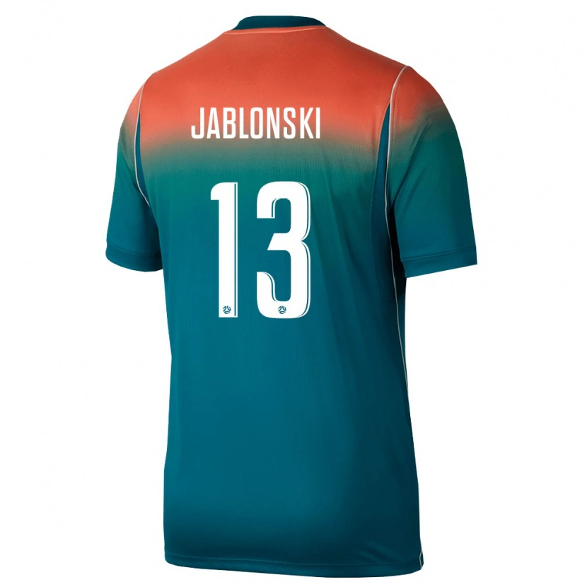 Danxen Dámské Austrálie Harrison Jablonski #13 Zelená Růžová Daleko Hráčské Dresy 26-28 Dres