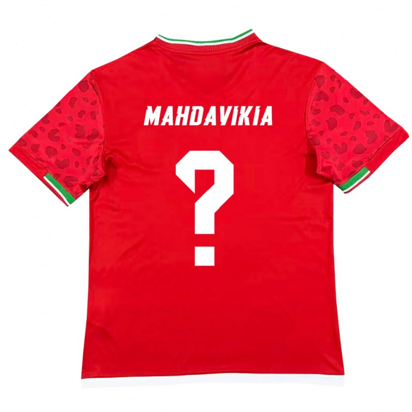 Danxen Dámské Írán Ario Mahdavikia #0 Červená Bílá Daleko Hráčské Dresy 26-28 Dres