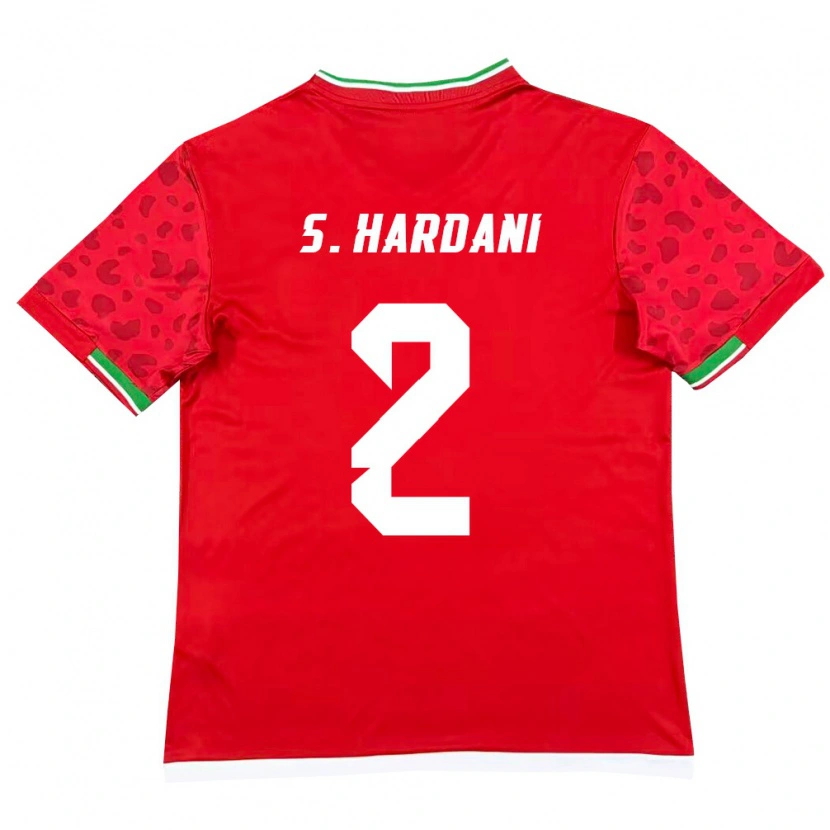 Danxen Dámské Írán Saleh Hardani #2 Červená Bílá Daleko Hráčské Dresy 26-28 Dres