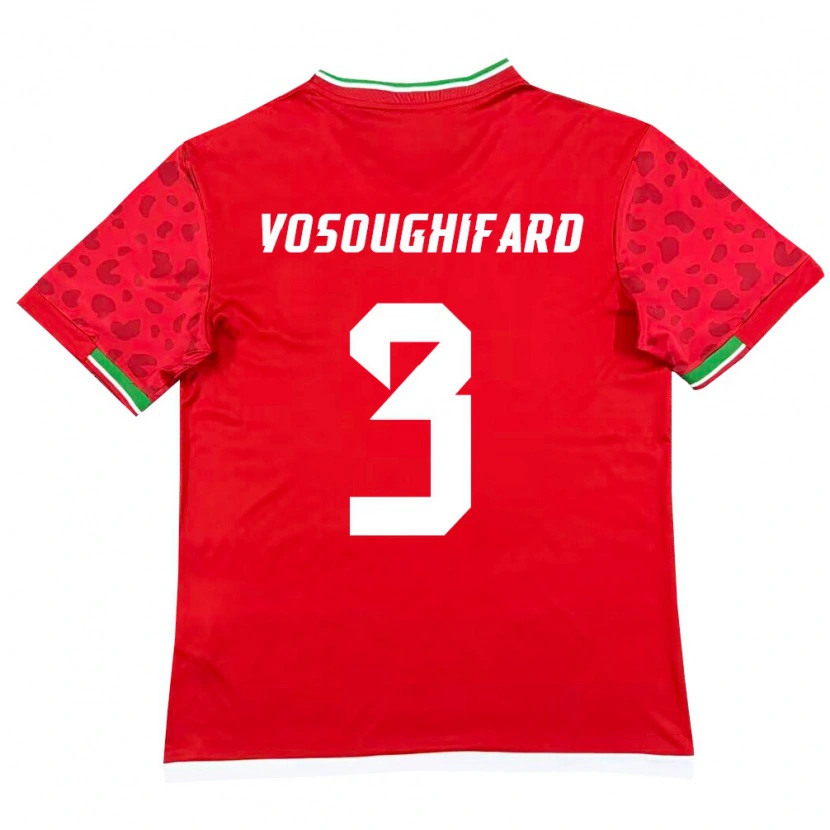 Danxen Dámské Írán Arshia Vosoughifard #3 Červená Bílá Daleko Hráčské Dresy 26-28 Dres