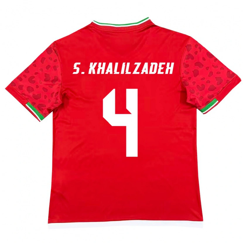 Danxen Dámské Írán Shojae Khalilzadeh #4 Červená Bílá Daleko Hráčské Dresy 26-28 Dres