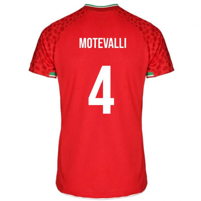 Danxen Dámské Írán Melika Motevalli #4 Červená Bílá Daleko Hráčské Dresy 26-28 Dres
