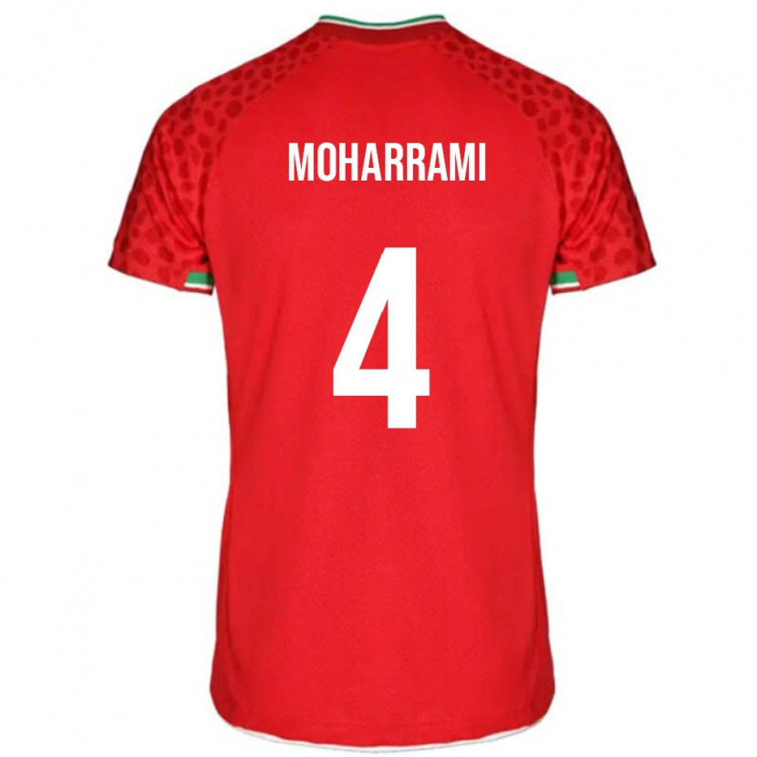 Danxen Dámské Írán Mohammadreza Moharrami #4 Červená Bílá Daleko Hráčské Dresy 26-28 Dres