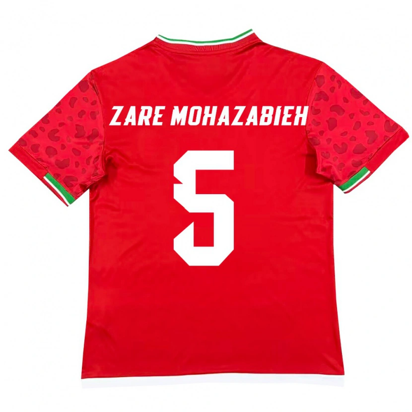 Danxen Dámské Írán Mohammadmehdi Zare #5 Červená Bílá Daleko Hráčské Dresy 26-28 Dres