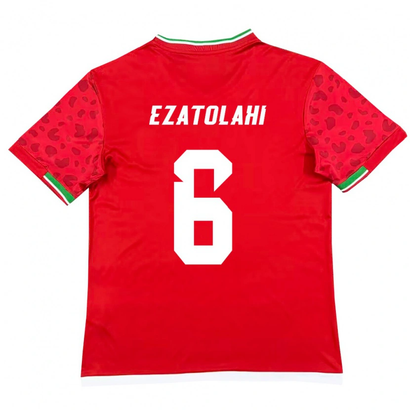 Danxen Dámské Írán Saeed Ezatolahi #6 Červená Bílá Daleko Hráčské Dresy 26-28 Dres
