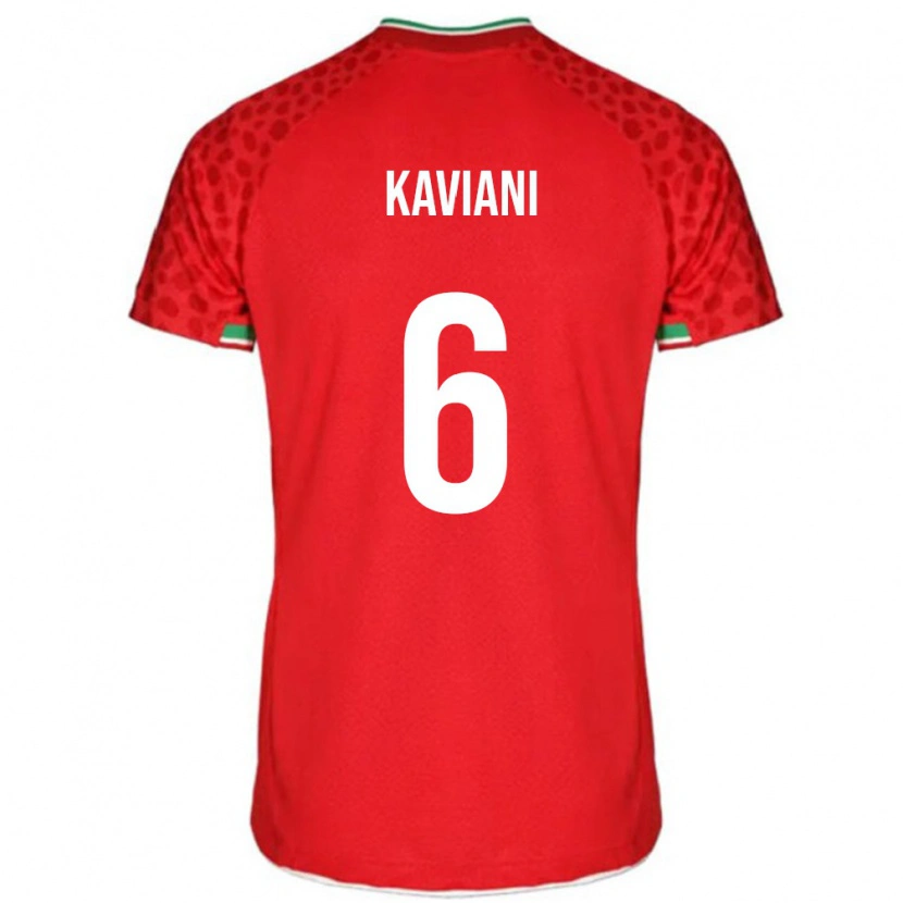 Danxen Dámské Írán Mohammadtaha Kaviani #6 Červená Bílá Daleko Hráčské Dresy 26-28 Dres