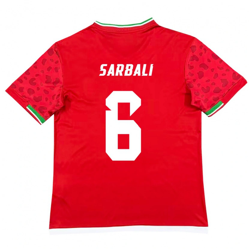 Danxen Dámské Írán Zahra Sarbali #6 Červená Bílá Daleko Hráčské Dresy 26-28 Dres