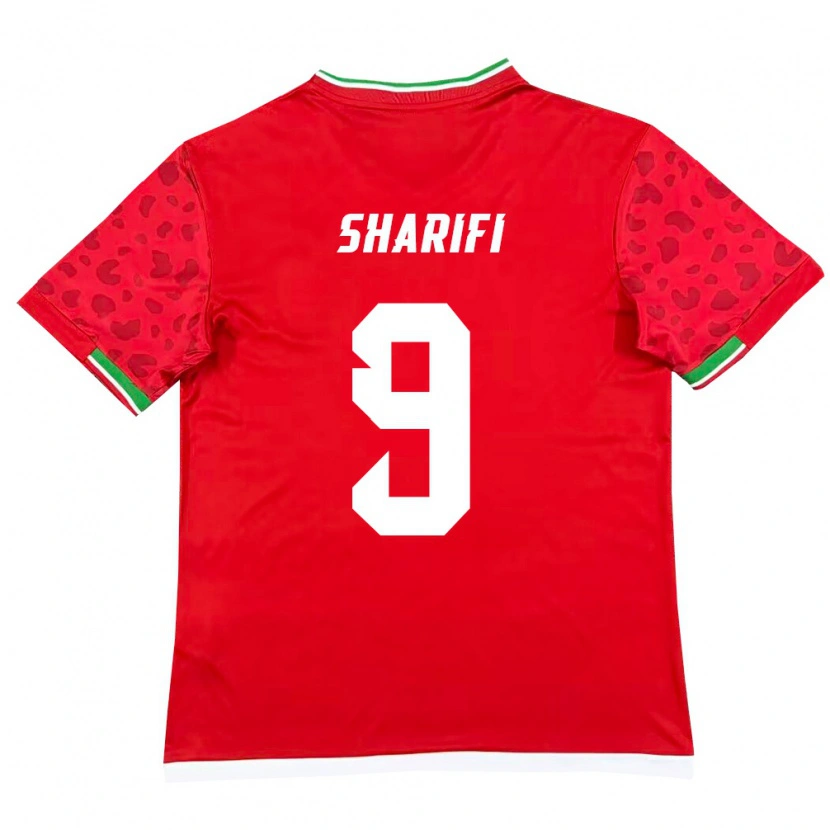Danxen Dámské Írán Alireza Sharifi #9 Červená Bílá Daleko Hráčské Dresy 26-28 Dres