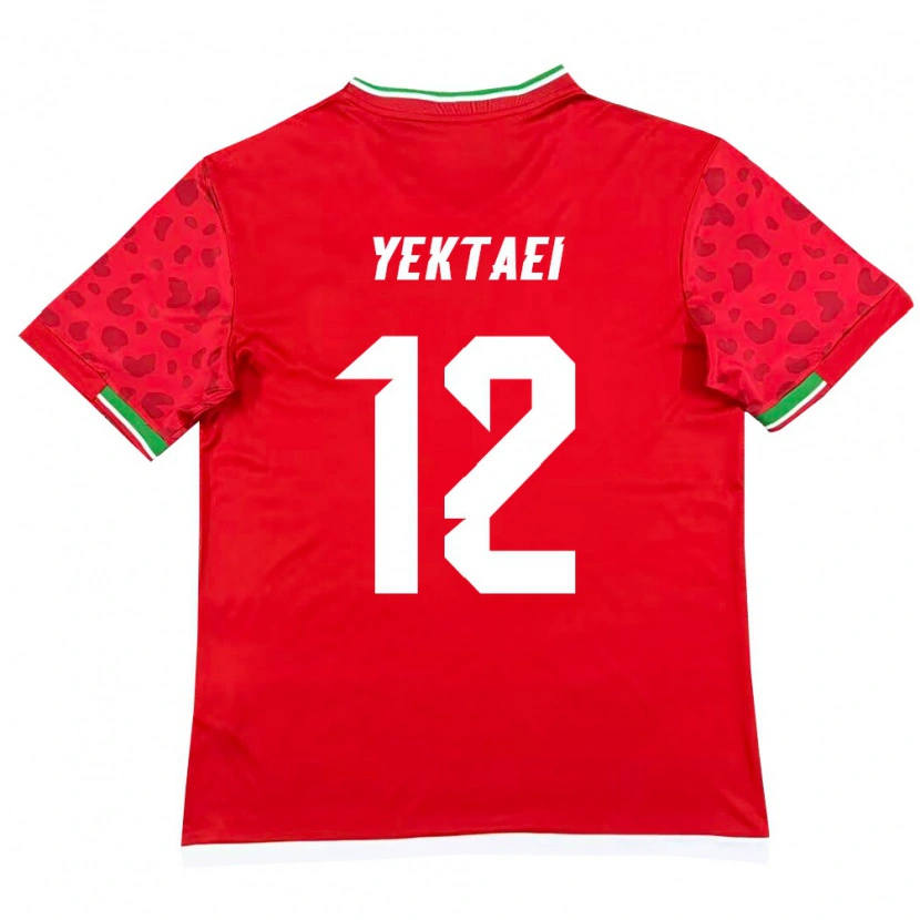 Danxen Dámské Írán Maryam Yektaei #12 Červená Bílá Daleko Hráčské Dresy 26-28 Dres