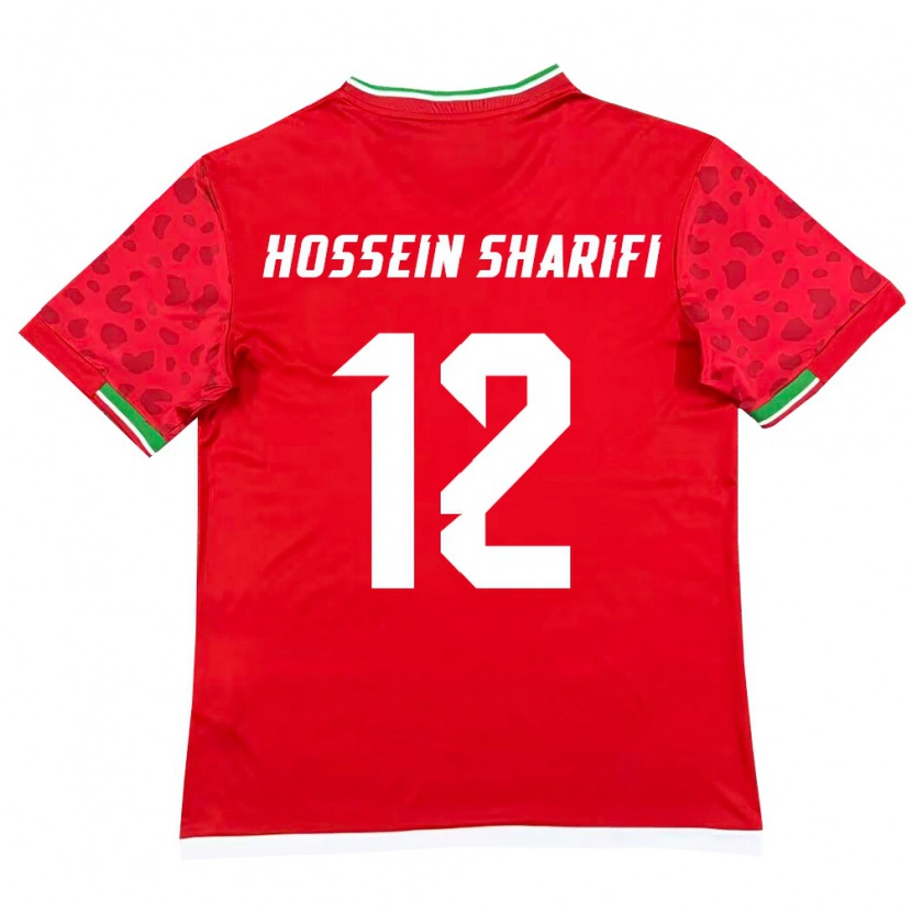 Danxen Dámské Írán Mohammad Hossein Sharifi #12 Červená Bílá Daleko Hráčské Dresy 26-28 Dres