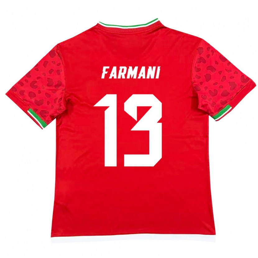 Danxen Dámské Írán Yasaman Farmani #13 Červená Bílá Daleko Hráčské Dresy 26-28 Dres