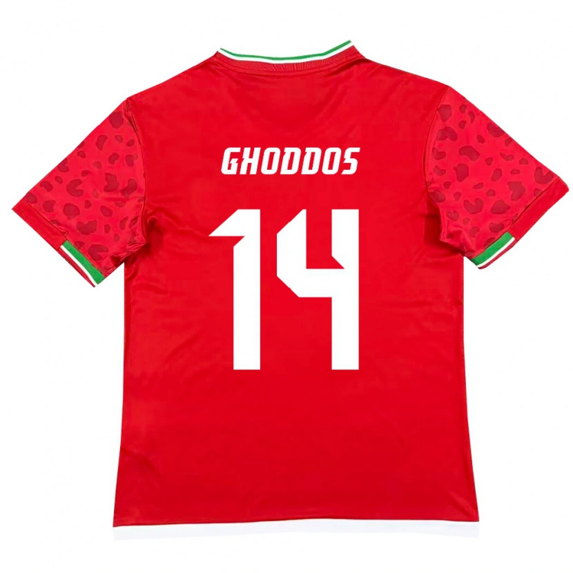 Danxen Dámské Írán Saman Ghoddos #14 Červená Bílá Daleko Hráčské Dresy 26-28 Dres