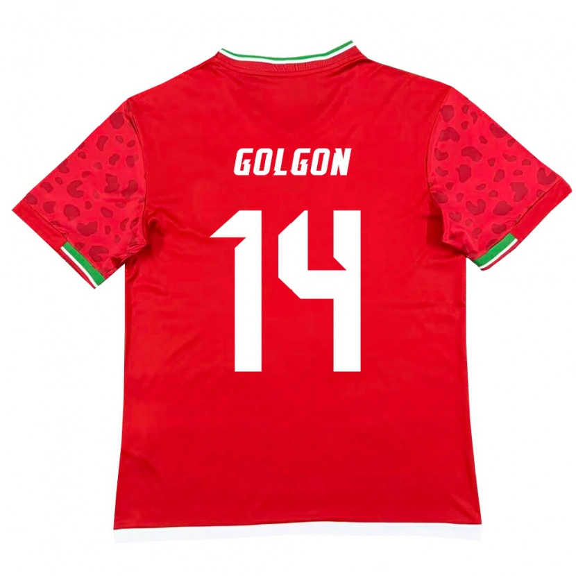 Danxen Dámské Írán Sam Golgon #14 Červená Bílá Daleko Hráčské Dresy 26-28 Dres
