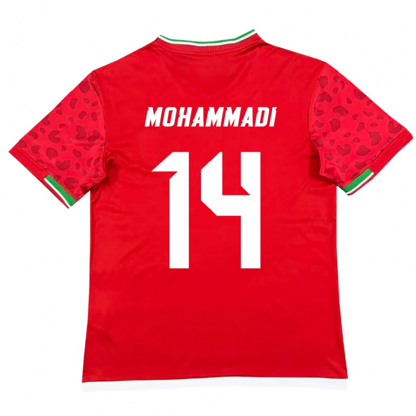 Danxen Dámské Írán Abolfazl Mohammadi #14 Červená Bílá Daleko Hráčské Dresy 26-28 Dres