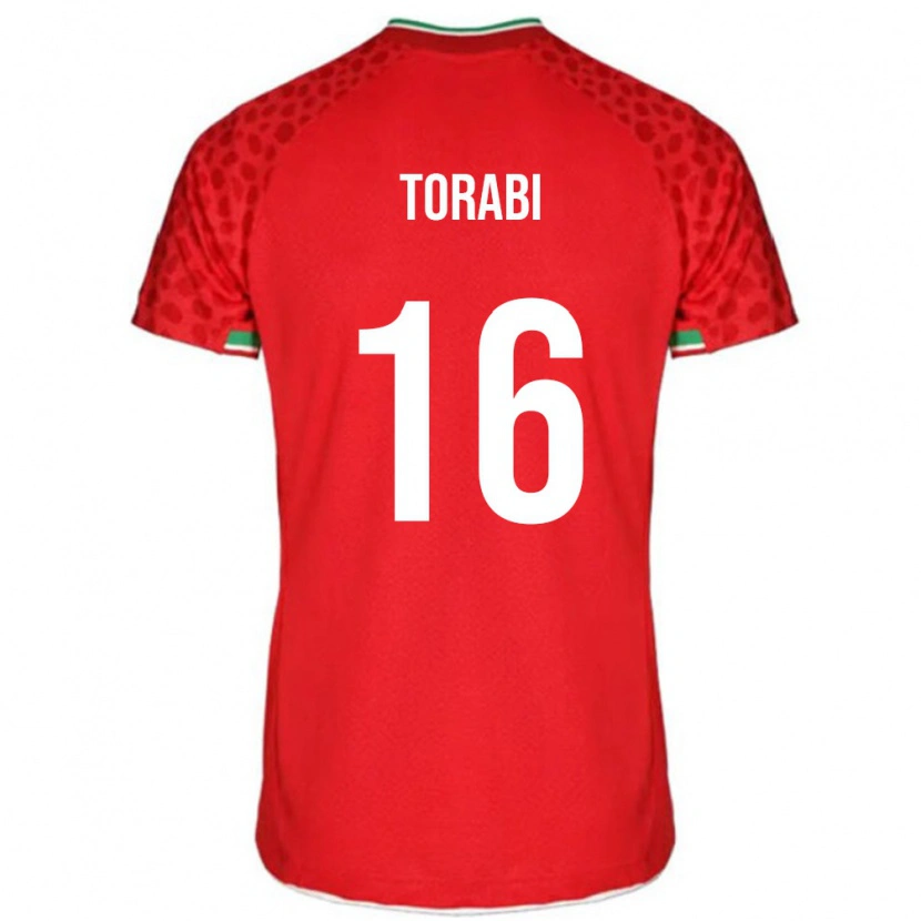 Danxen Dámské Írán Mehdi Torabi #16 Červená Bílá Daleko Hráčské Dresy 26-28 Dres