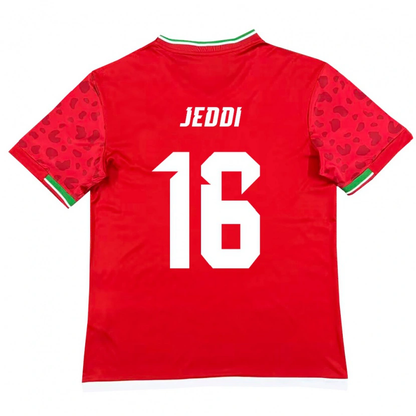 Danxen Dámské Írán Amirreza Jeddi #16 Červená Bílá Daleko Hráčské Dresy 26-28 Dres